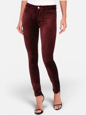 Paige Velvet Verdugo Ultra Skinny Jeans In Dark Currant